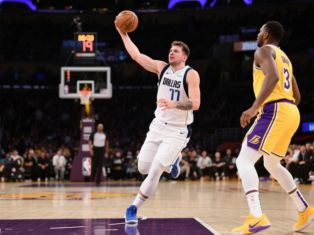 湖人陷得分荒!东契奇突破上篮独秀全场