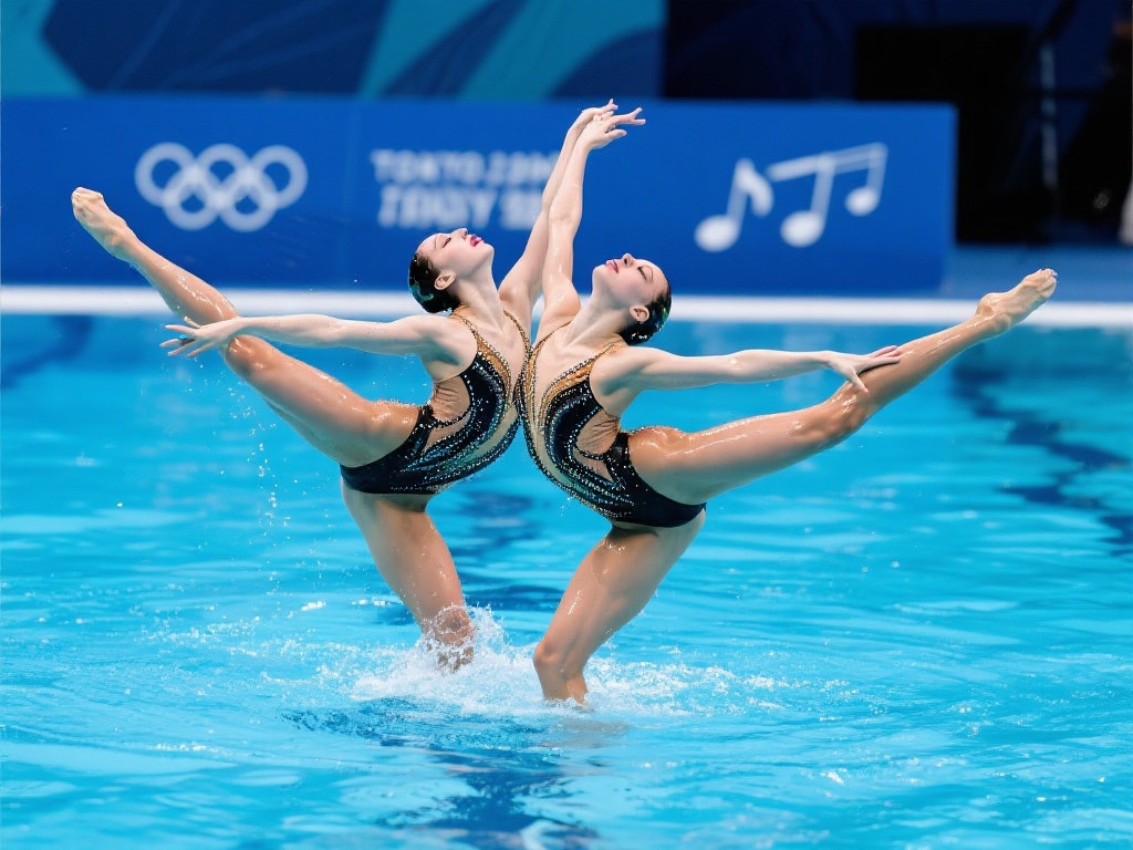 花样游泳世界杯总决赛女子双人技术自选精彩对决 女子双人技术自选无疑是花样游泳中技术与艺